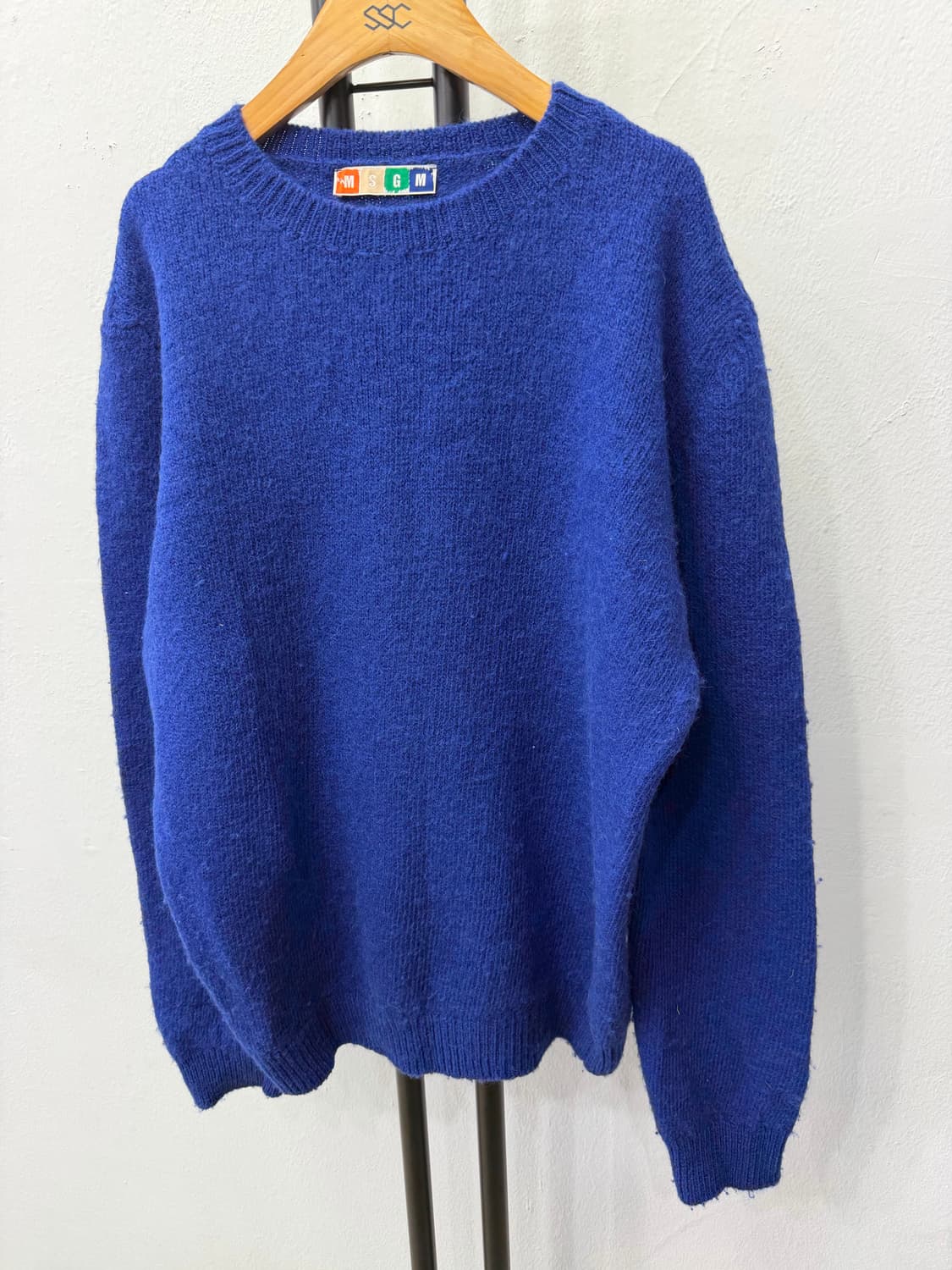 정품) MSGM 블루 니트 스웨터 M 상품이미지3