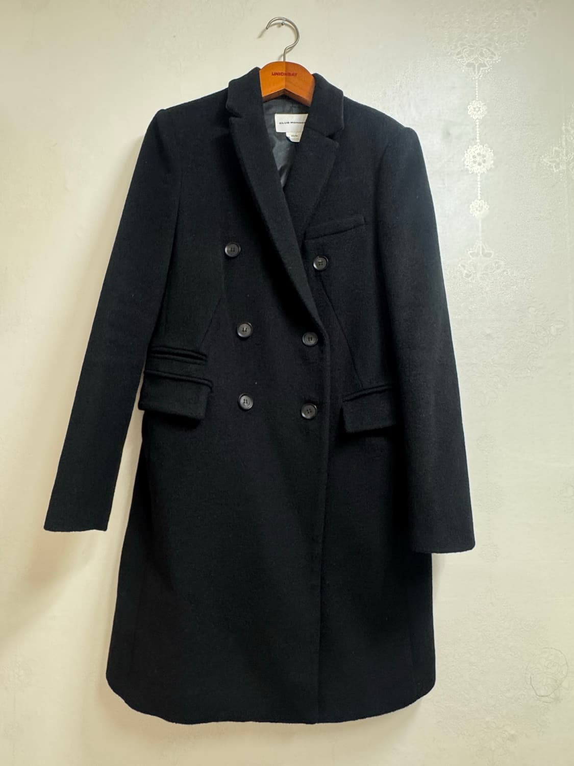 클럽모나코 블랙 더블 코트 XS  상품이미지1