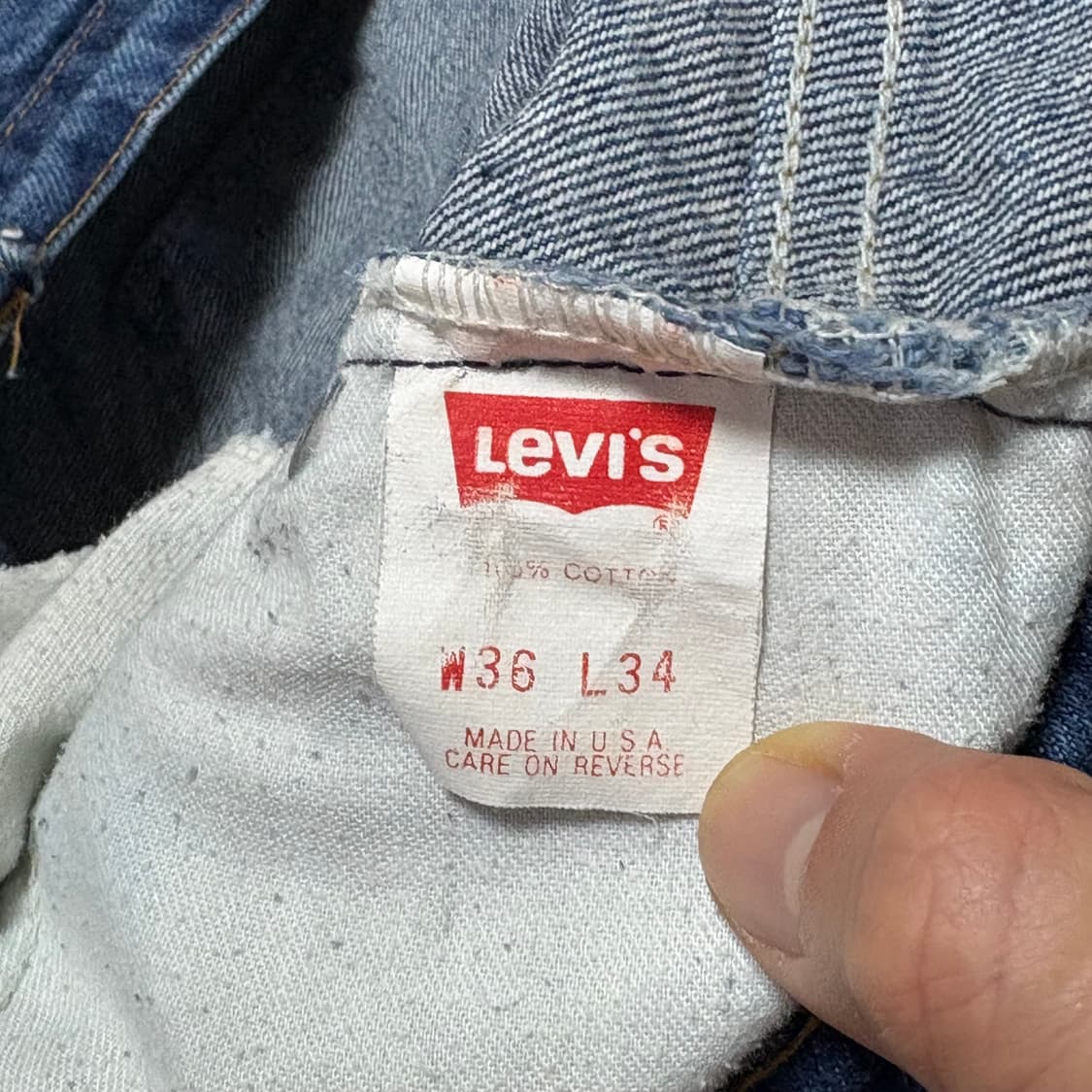90s USA 🇺🇸 리바이스 517 오렌지탭 데님 청바지 중청 상품이미지6