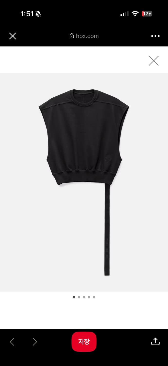 릭오웬스 슬리브리스 스웻 티셔츠 상품이미지8