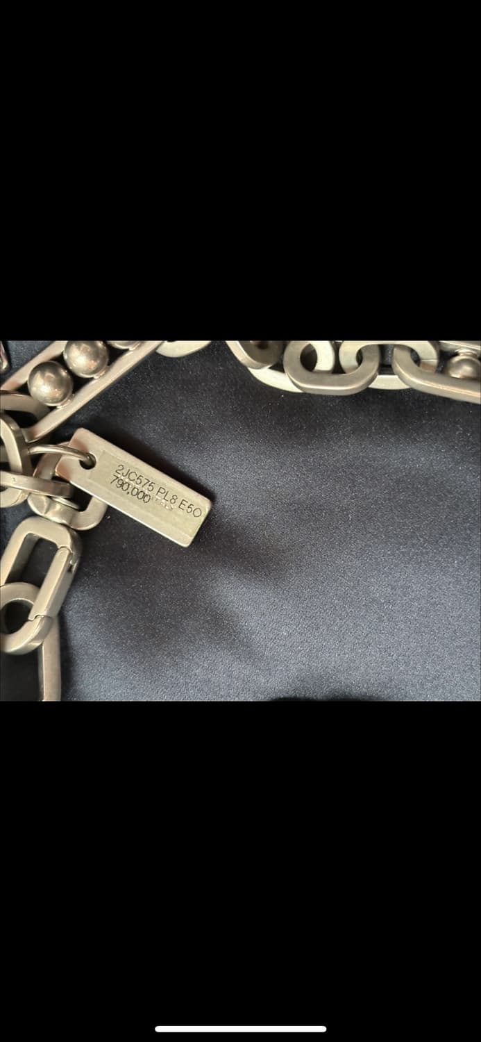 정품 프라다 남성 볼드 체인 목걸이 풀박스 상품이미지2