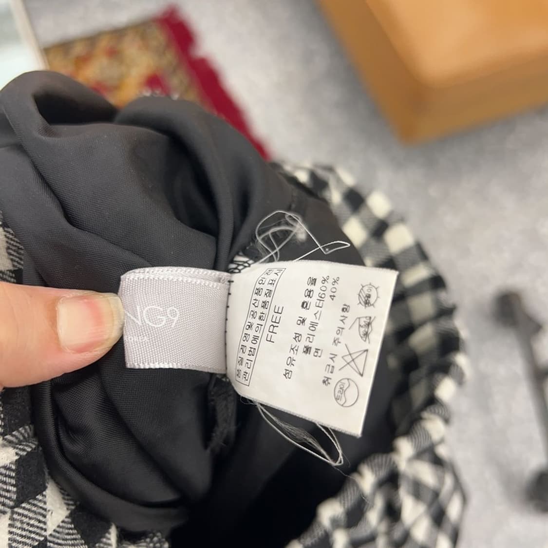 빈티지 캐주얼 체크 밴딩 롱스커트 치마 C04331  상품이미지3