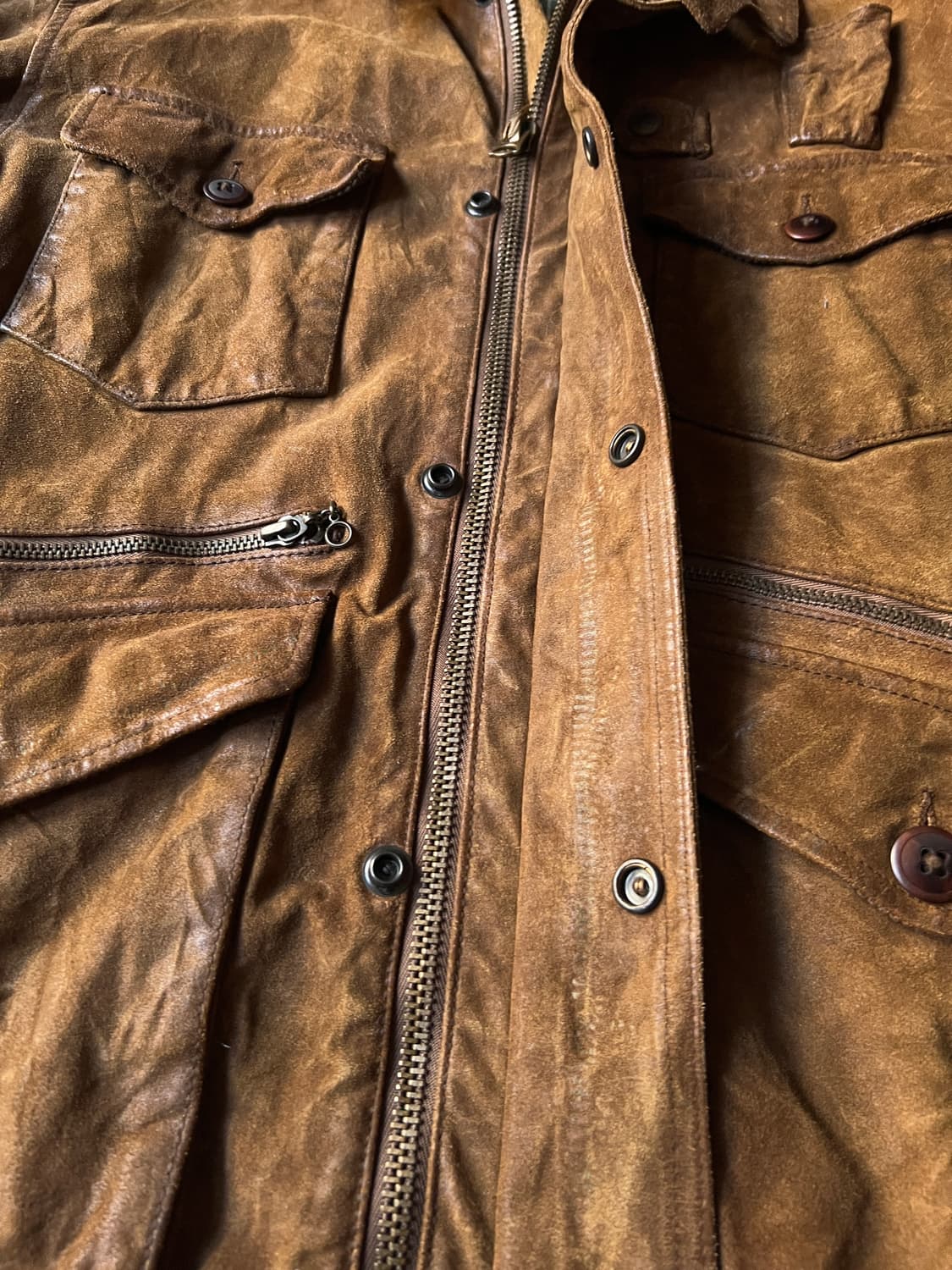 [L]폴로 랄프로렌 오일 페이드 스웨이드 헌팅 자켓 상품이미지6