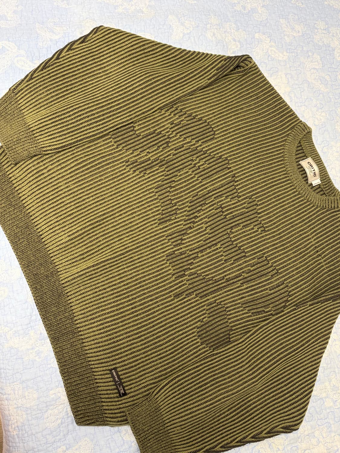 [XL] 크리틱 로고 니트 카키 상품이미지2