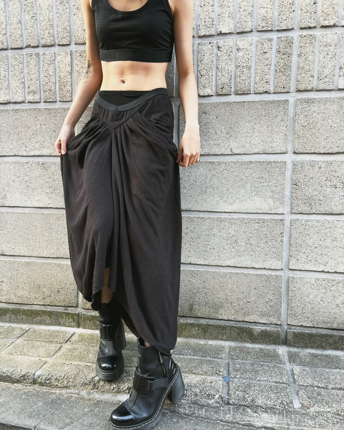 릭 오웬스 드레이프 롱 스커트 상품이미지1