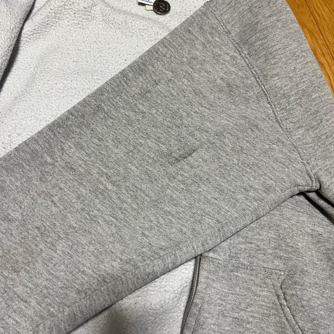 [L] 90s 빈티지 러셀 후드집업 헤더 그레이 상품이미지5