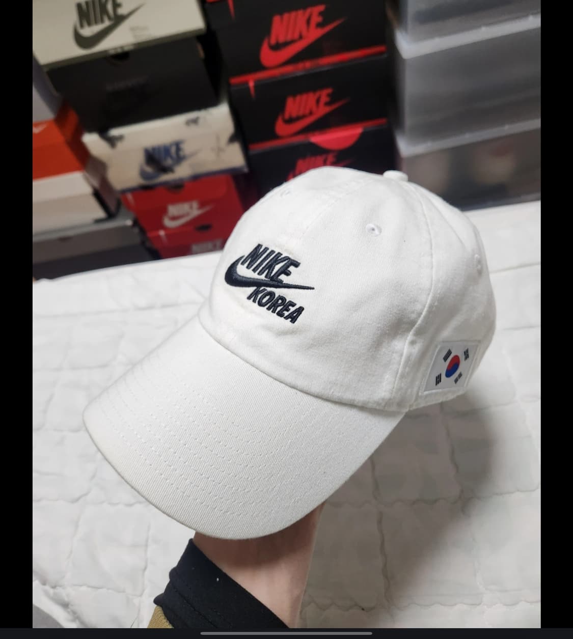 나이키 코리아 캡 화이트 팝니다. 상품이미지1