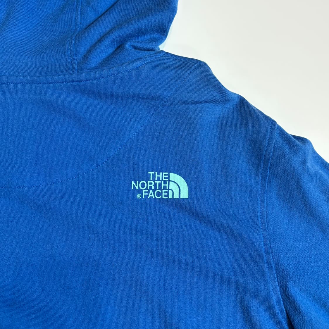 노스페이스 블루 로고 후드티 상품이미지7
