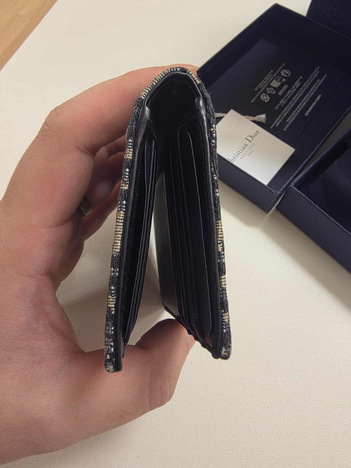 [ 풀구성 ] 디올 오블리크 자카드 오거나이저 카드홀더 2단 카드 지갑 상품이미지4