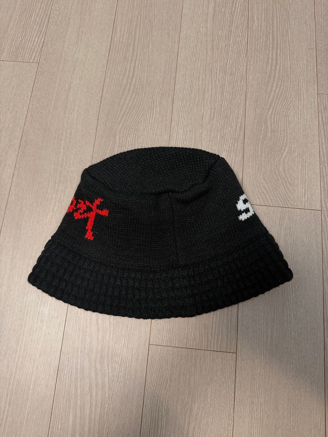 스투시 스포츠 니트 버킷햇 블랙 S/M 상품이미지5