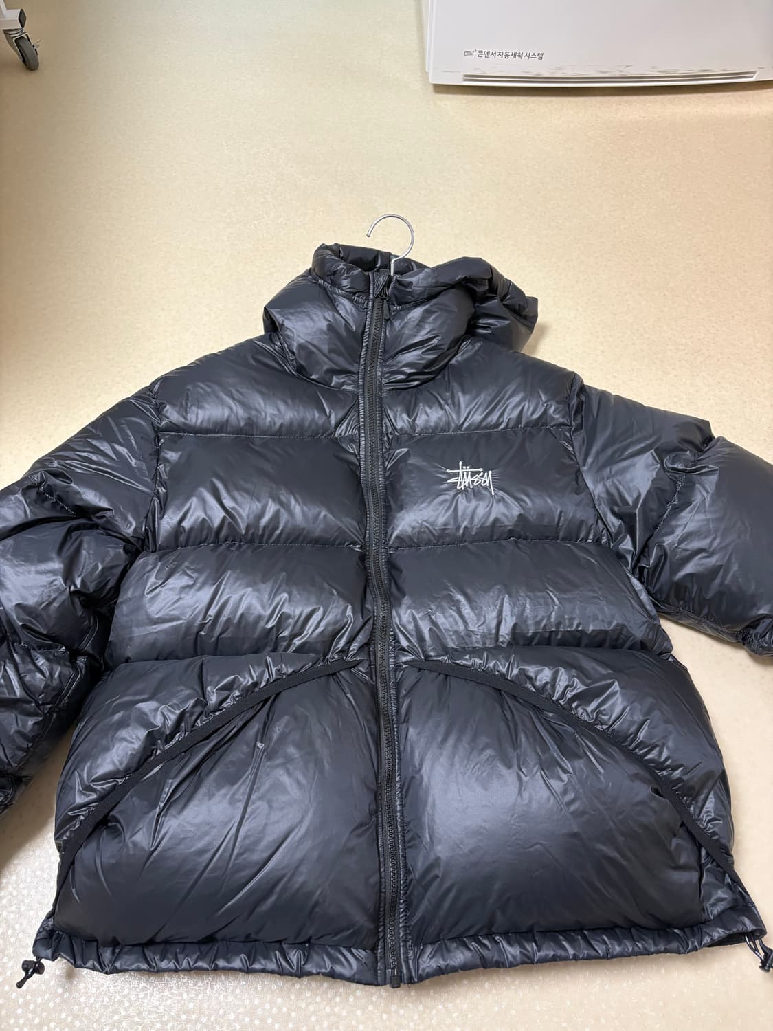 스투시 다운 파카 마이크로 립스탑 팬텀 블랙 상품이미지1