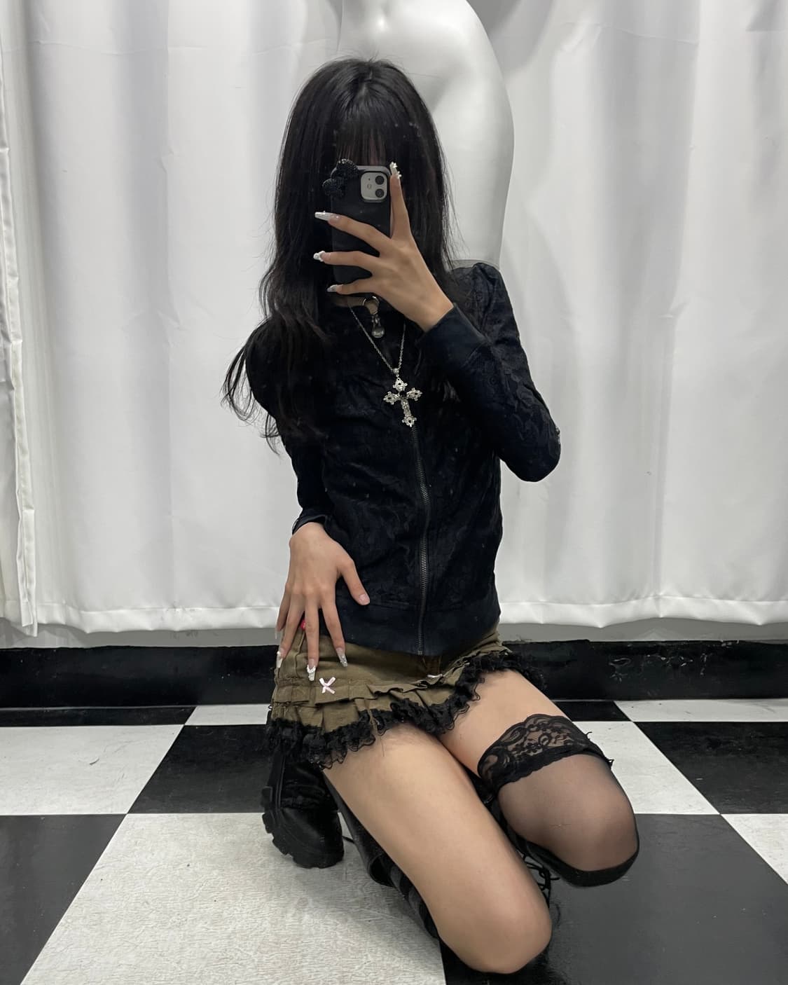 🎸블랙 레이스 디테일 자켓🎸 상품이미지4