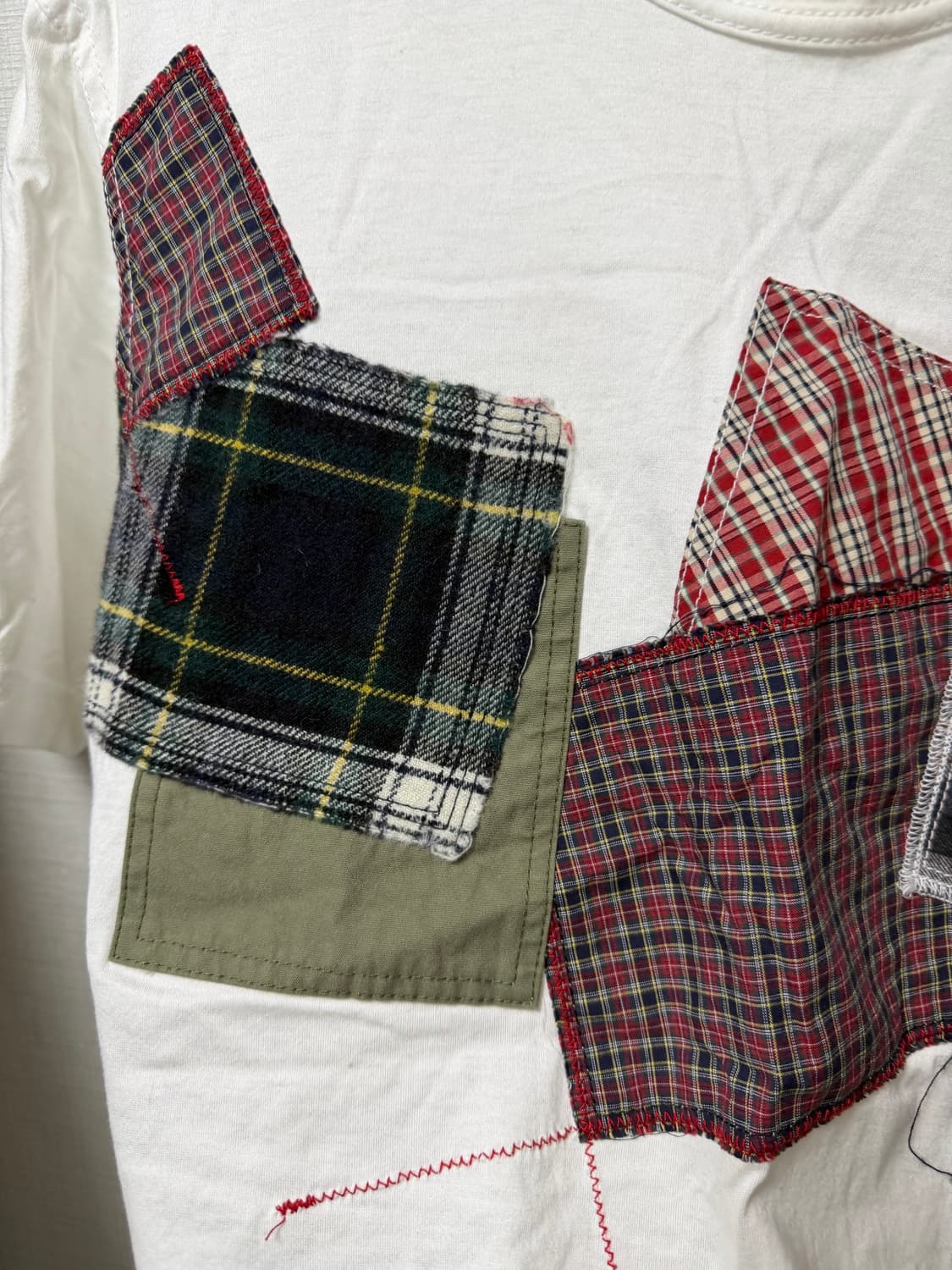 comme des garcons homme 패치워크 반팔티 상품이미지7