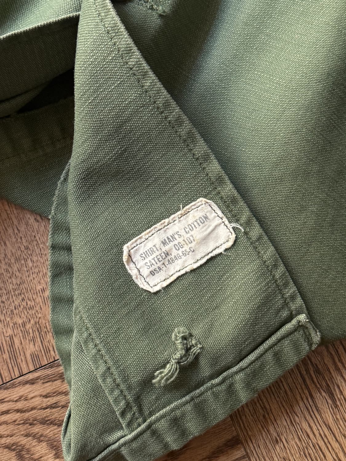 [S]60's 오리지널 U.S ARMY OG-107 밀리터리 셔츠 상품이미지6