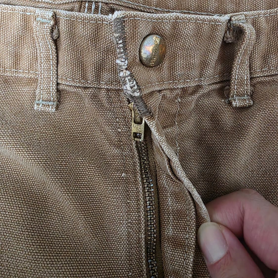 [40] 70s 빈티지 칼하트 구형 더블니 워크팬츠 탄 베이지 상품이미지8