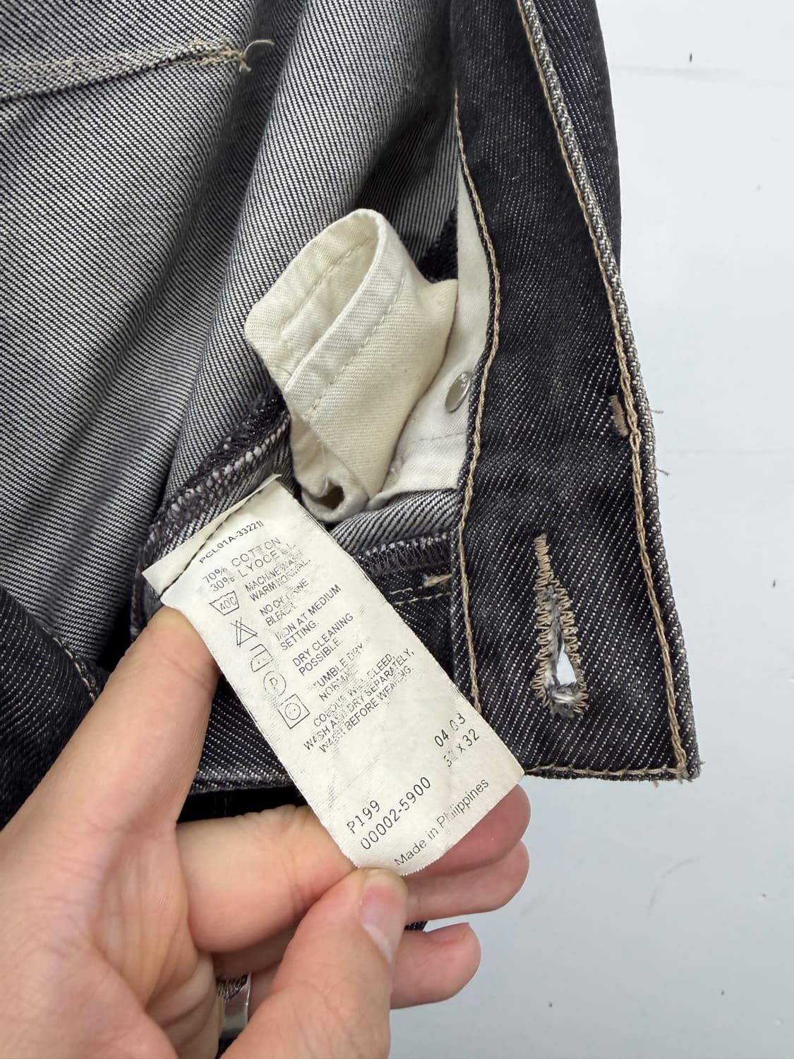 00s engineered jeans 흑청 신치백 상품이미지9