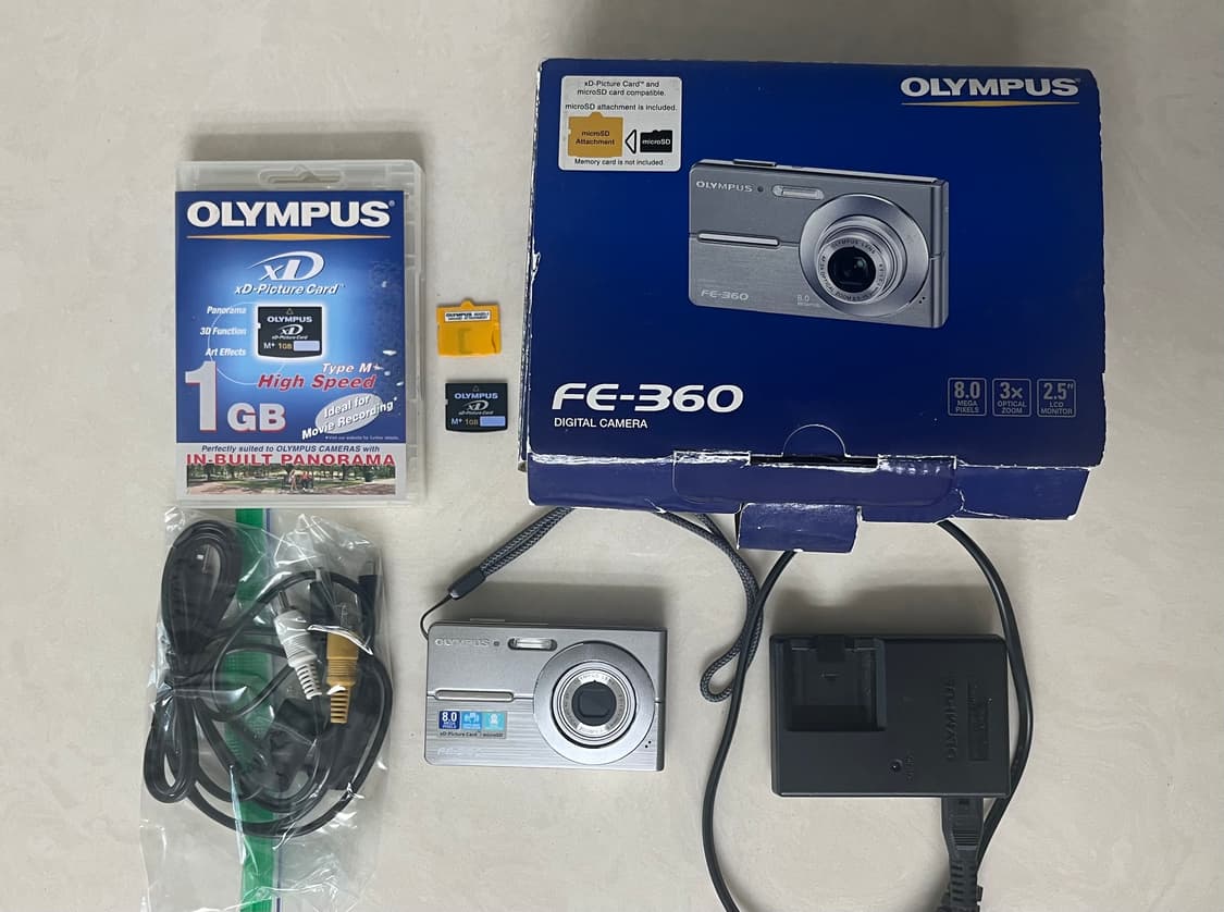 올림푸스 fe360 디지털 카메라 (작례ㅇ 상품이미지1