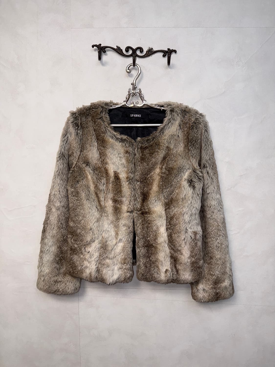 Lip Service mixed brown fake fur jacket  상품이미지1