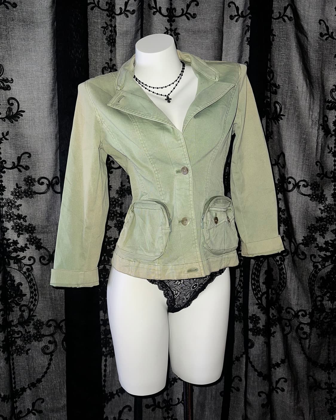 light green washing jacket 상품이미지1