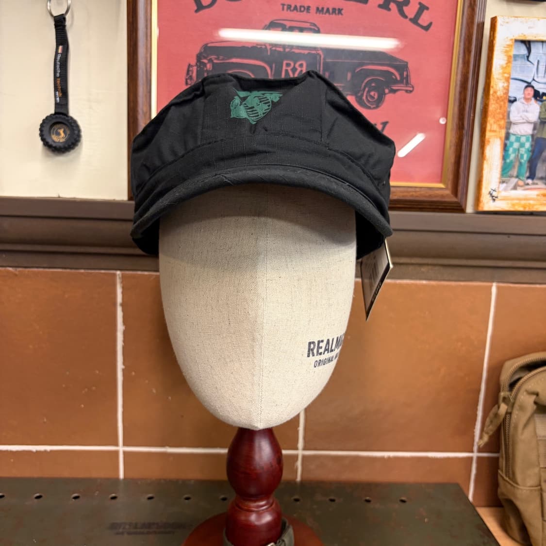 USMC 스타일 립스탑 팔각모 블랙 M / L / XL 상품이미지2