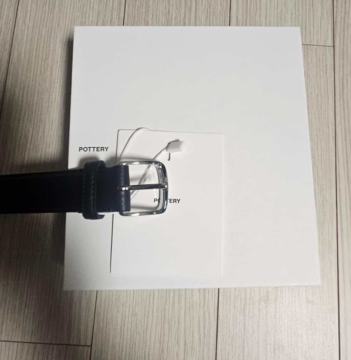 4)포터리 나파 블랙 벨트(택미제거새상품) 상품이미지1