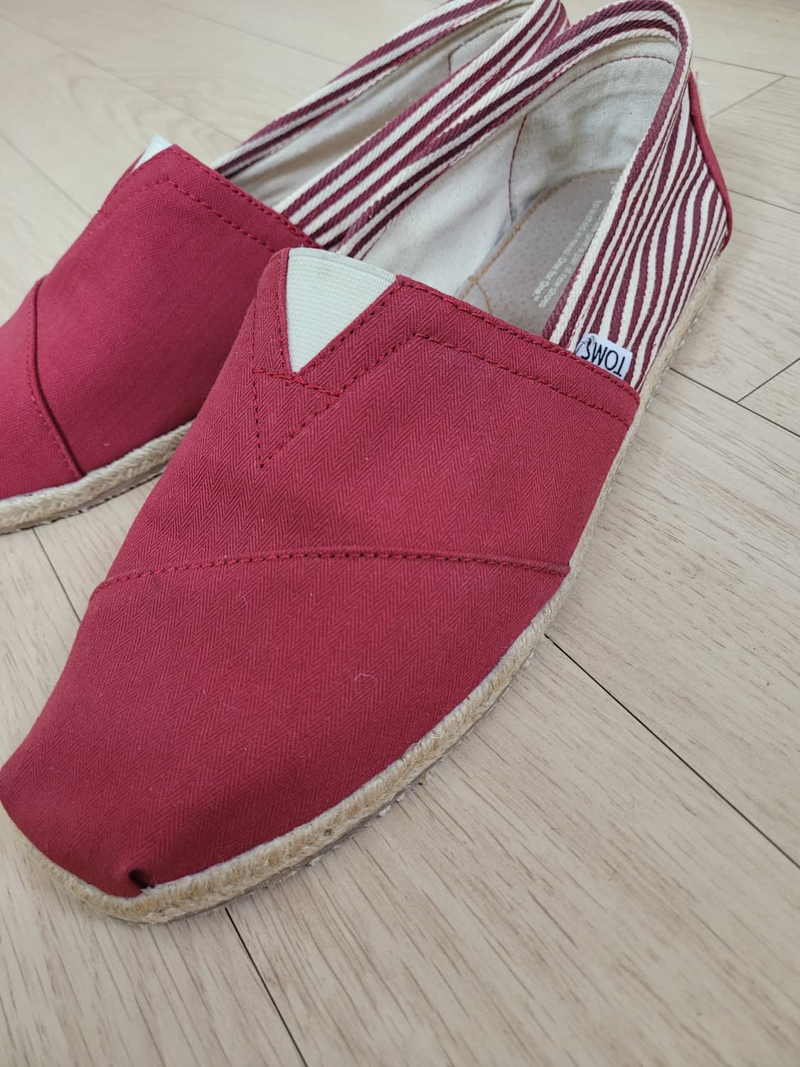 탐스 TOMS 스트라이프 캔버스 슬립온 280 레드 상품이미지6