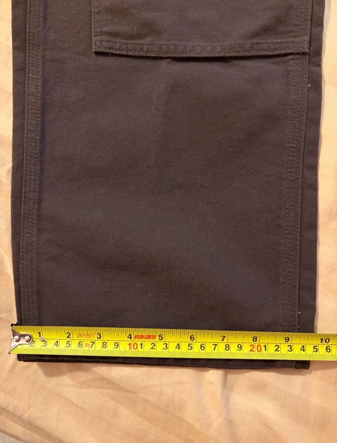 칼하트 더블니 36x32 브라운 덕 캔버스 덩가리핏 상품이미지5