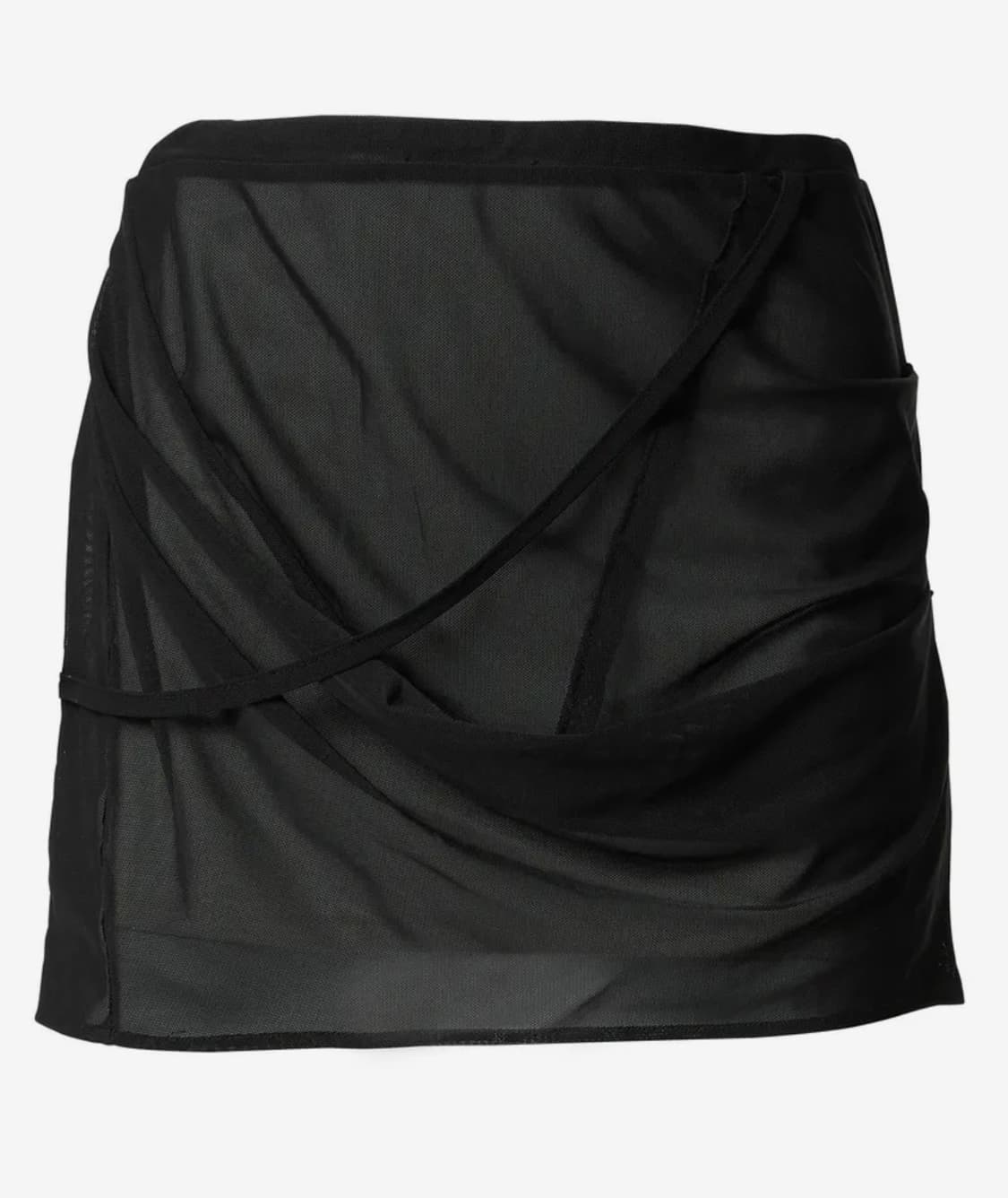 Draped Mesh Layered Mini Skirt (FL-265_B 상품이미지1