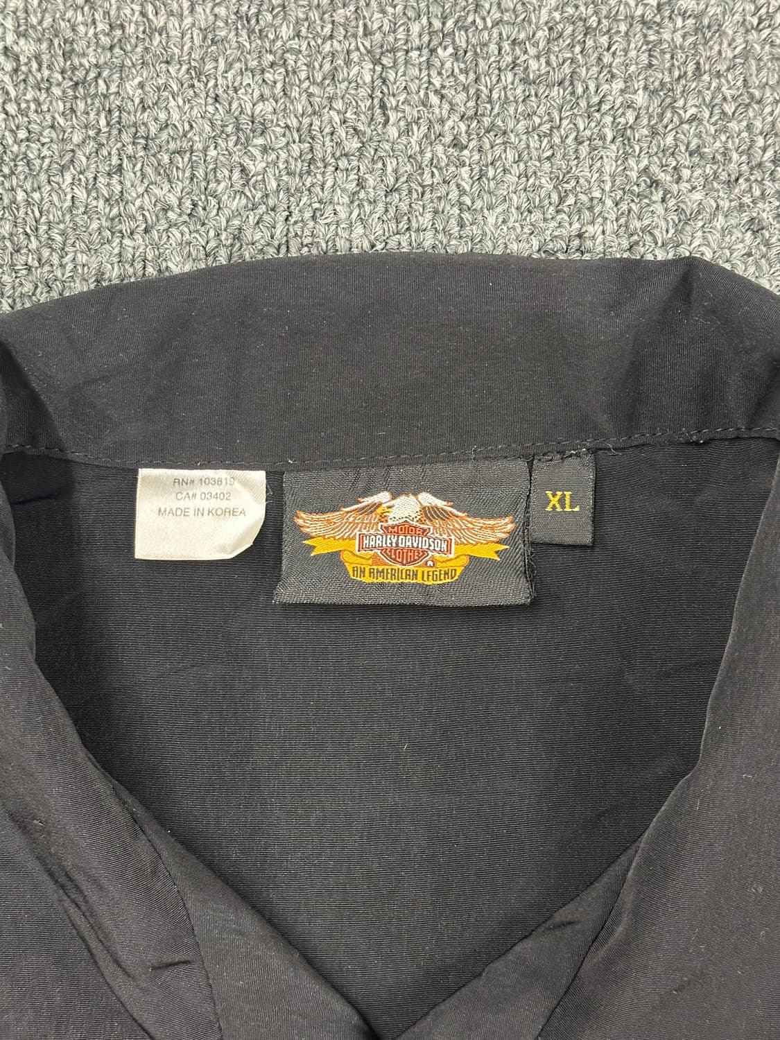 XL)할리데이비슨 빈티지 플레임 패턴 반팔셔츠 상품이미지5