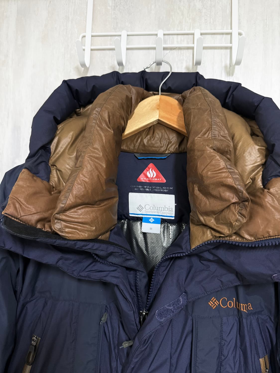 남성 M 100추천 / 콜롬비아 옴니히트 구스 대장패딩 네이비 상품이미지6