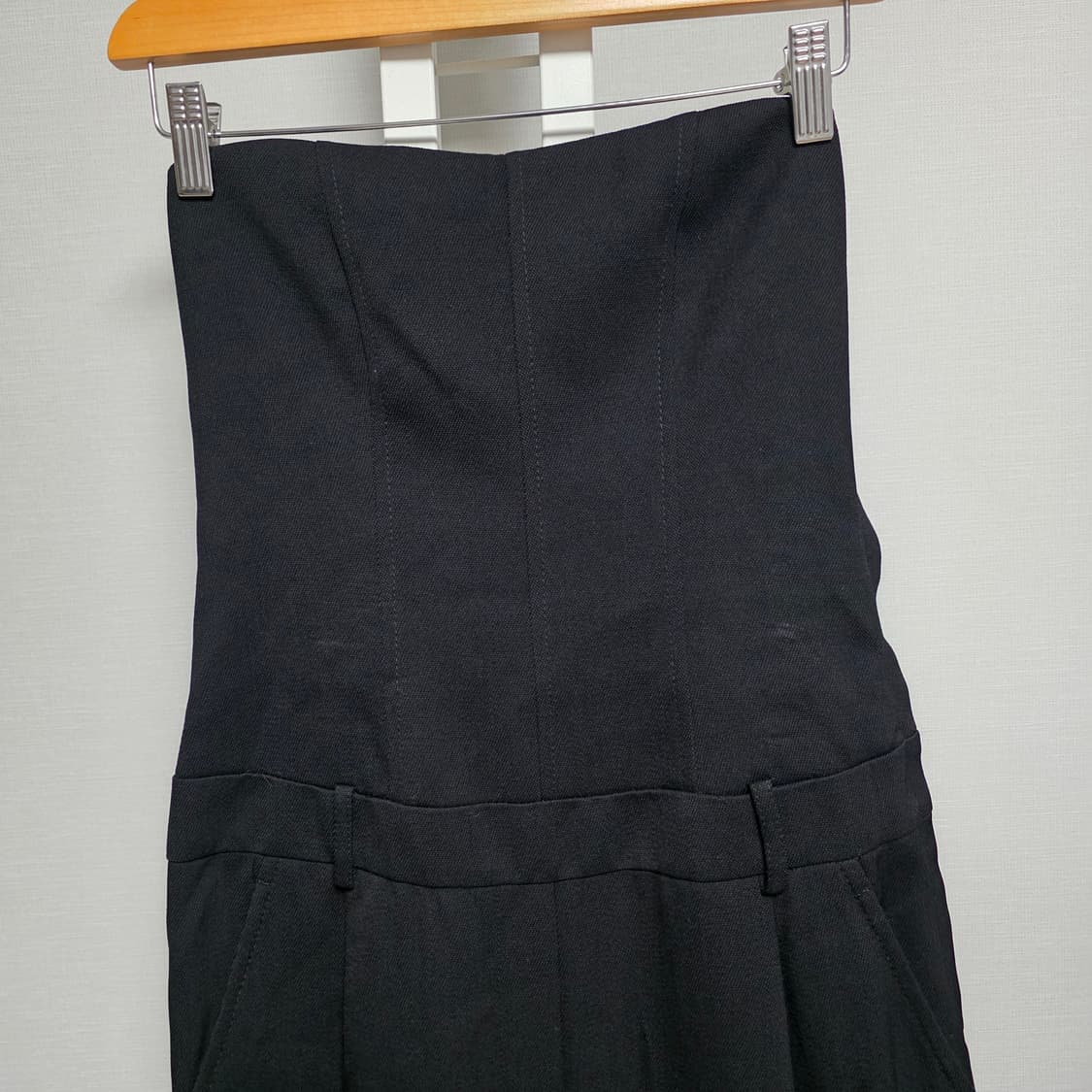 Theory 블랙 튜브탑 점프수트 상품이미지3