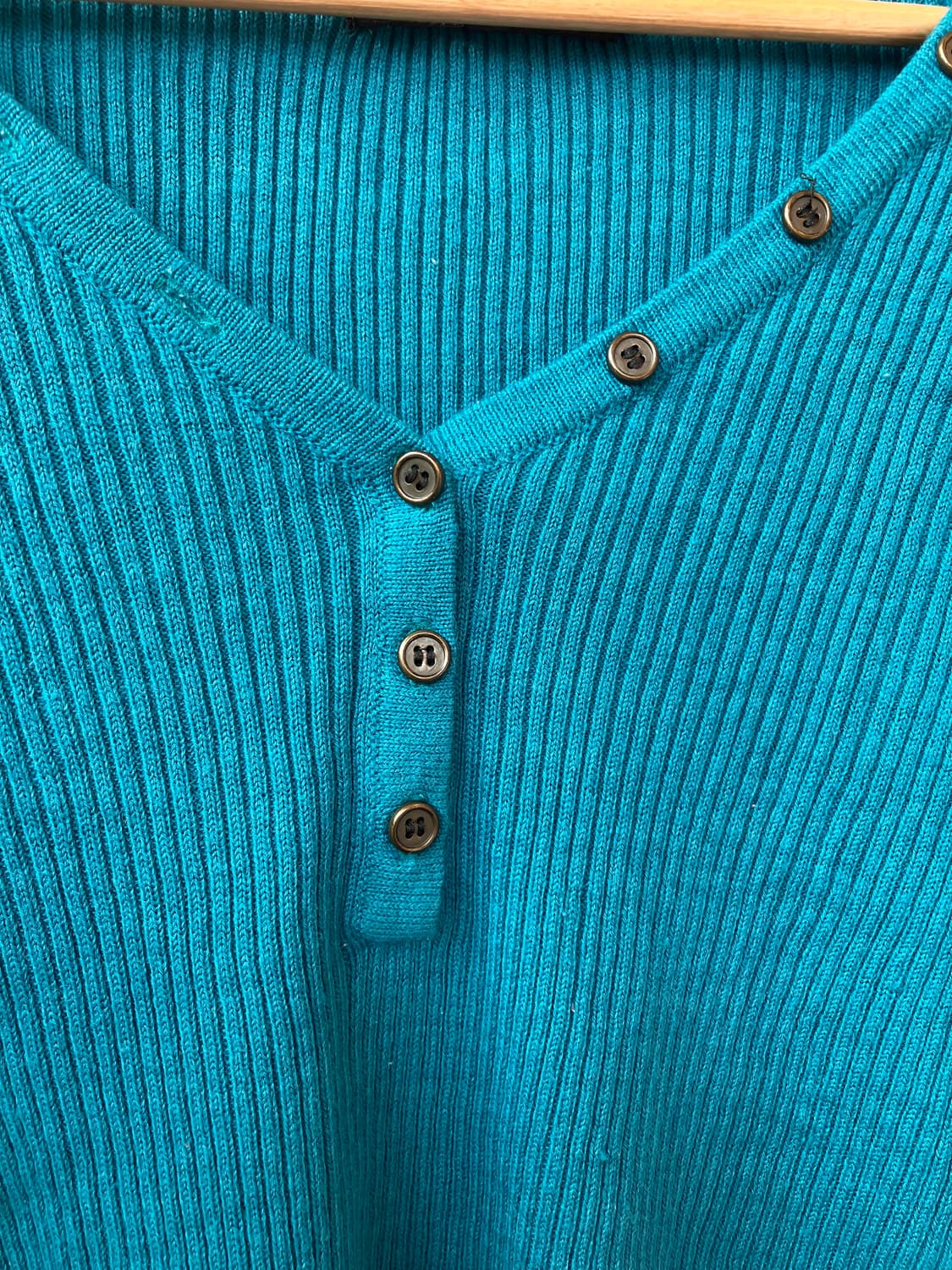 jpn 청민트 오프숄더 골지 니트 상품이미지4