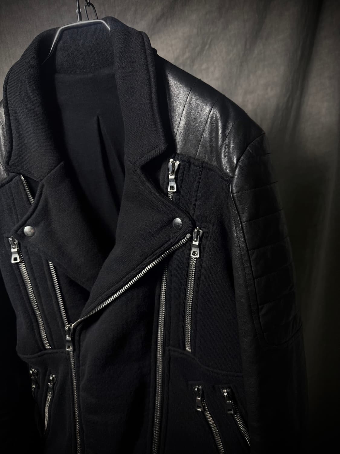Balmain Multi Zip Hybrid Biker Jacket  상품이미지6