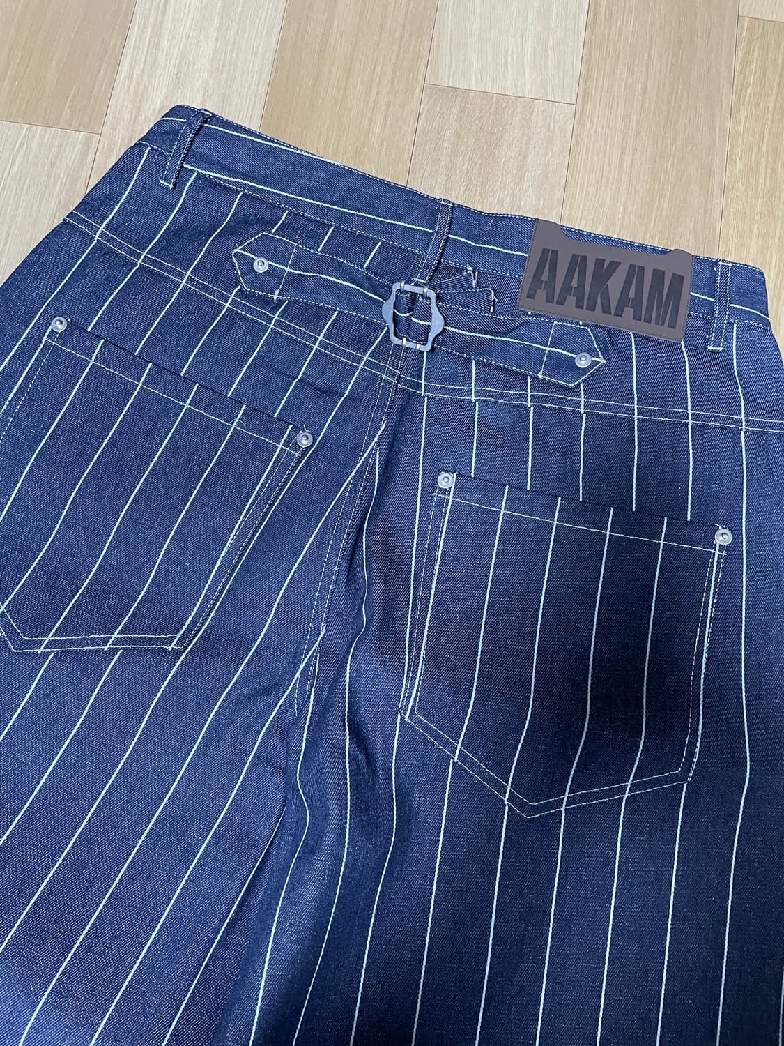 아캄 스트라이프 데님 와이드 팬츠 1사이즈 상품이미지5