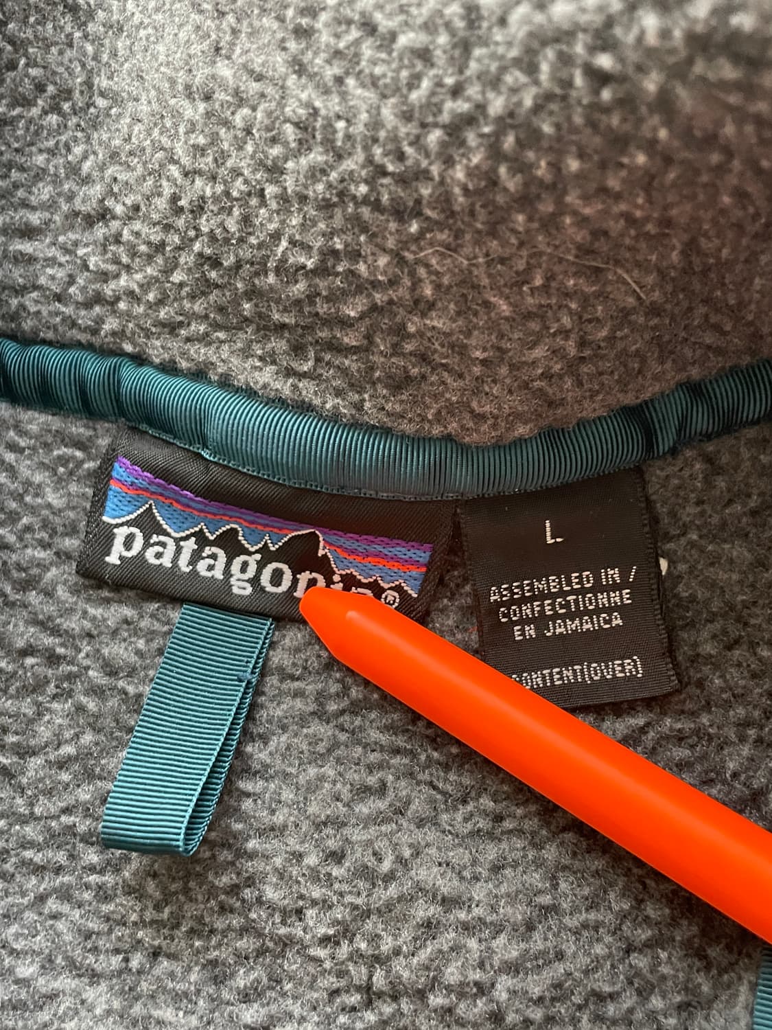 90s 파타고니아 신칠라 니켈 그레이 레드 플리스 patagonia 상품이미지3