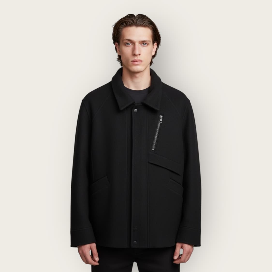 105/ 시스템옴므 24FW 캐시미어 블랜딩 숏코트 자켓 상품이미지1