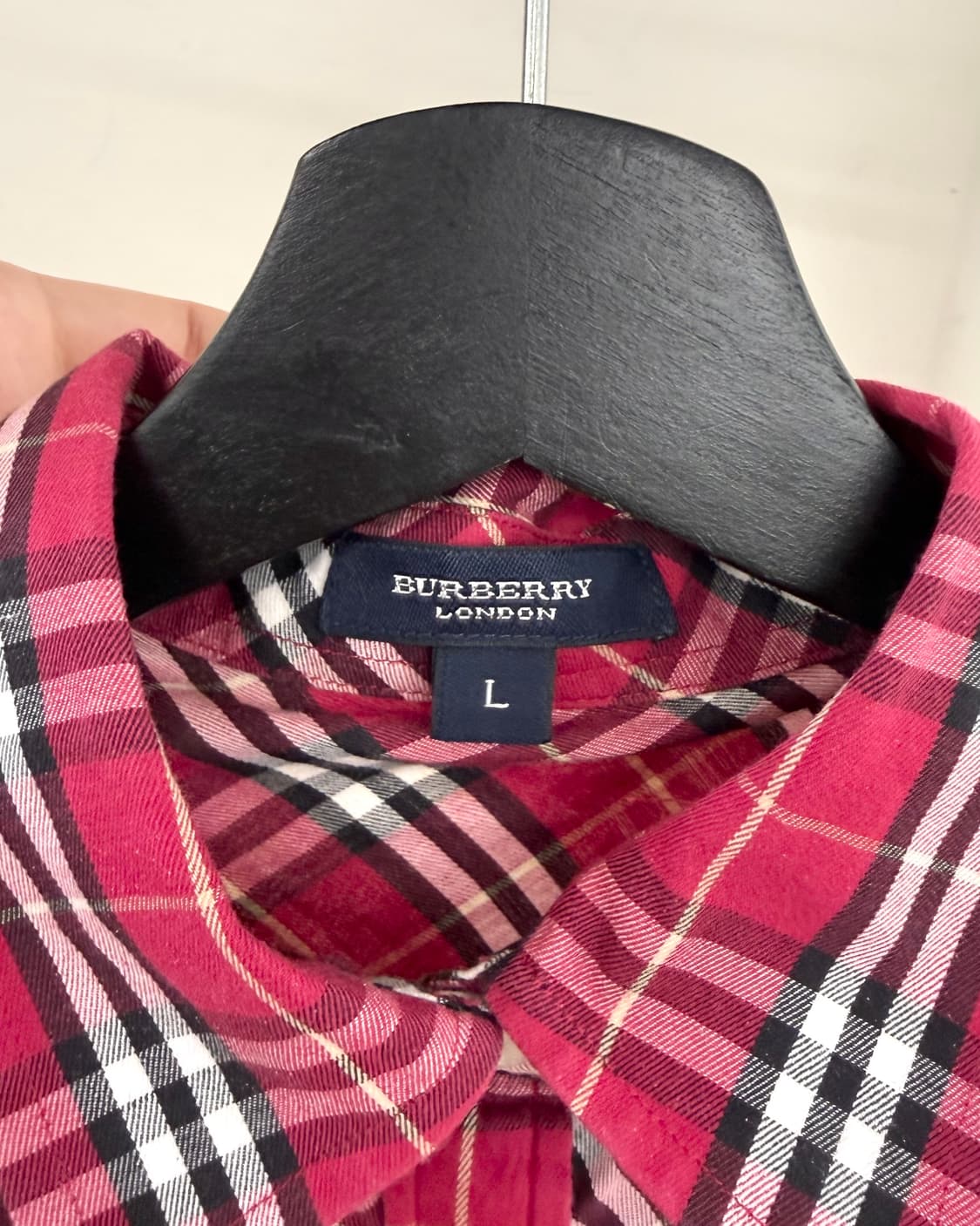 버버리 레드 체크 셔츠 상품이미지7