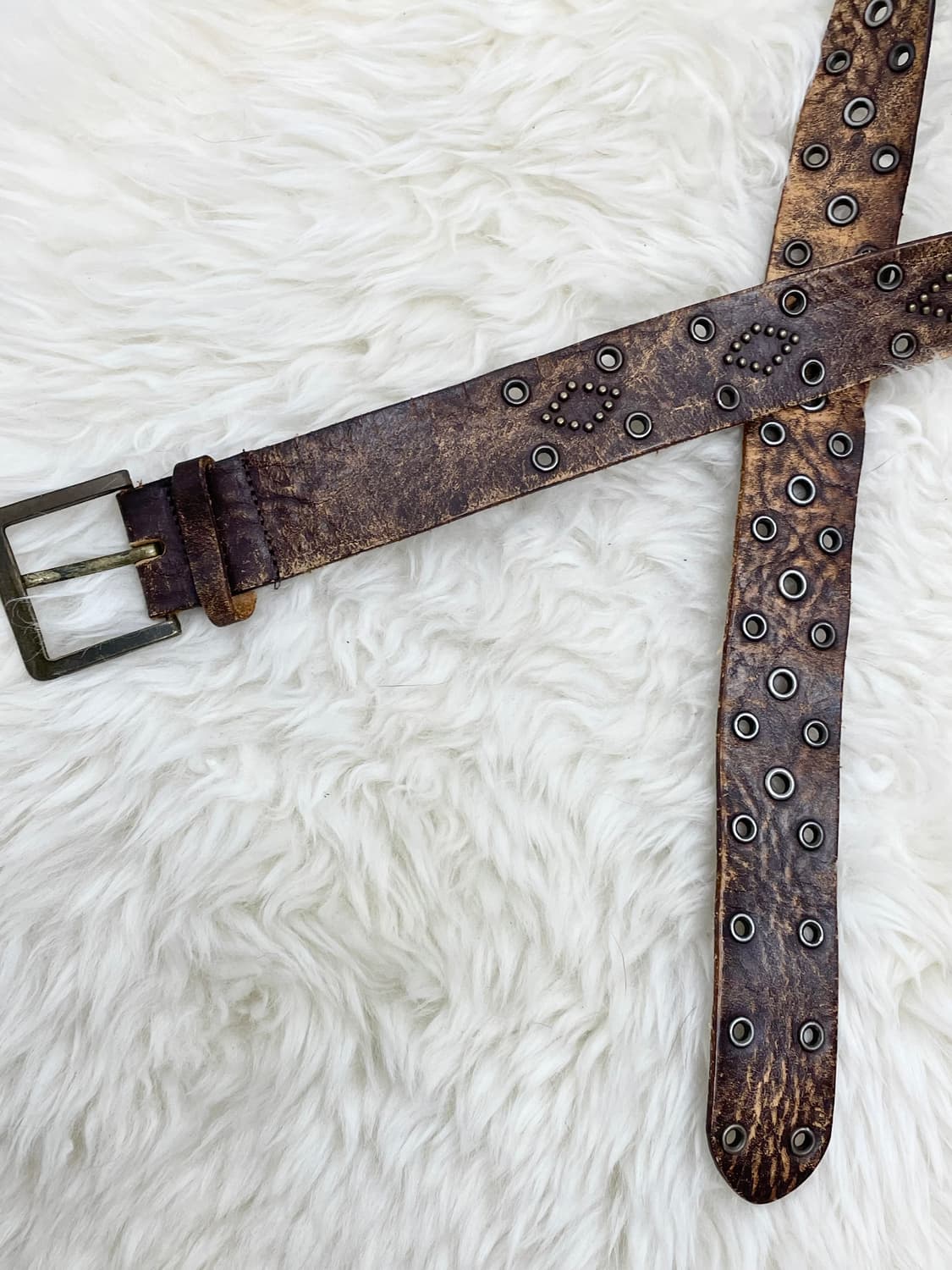 리얼레더 오리엔탈 펀칭 버클 벨트 상품이미지6