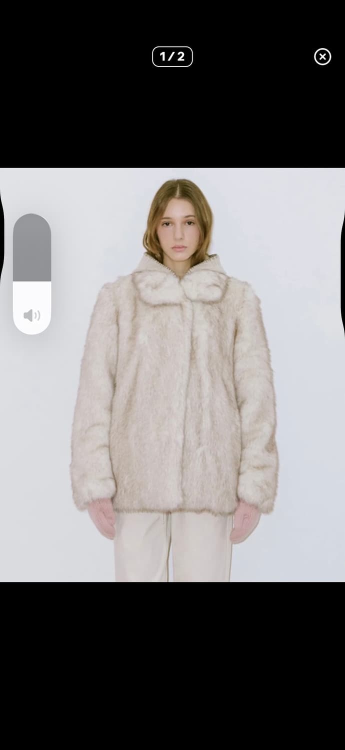 시눈 퍼 자켓 퍼자켓 아이보리 상품이미지1