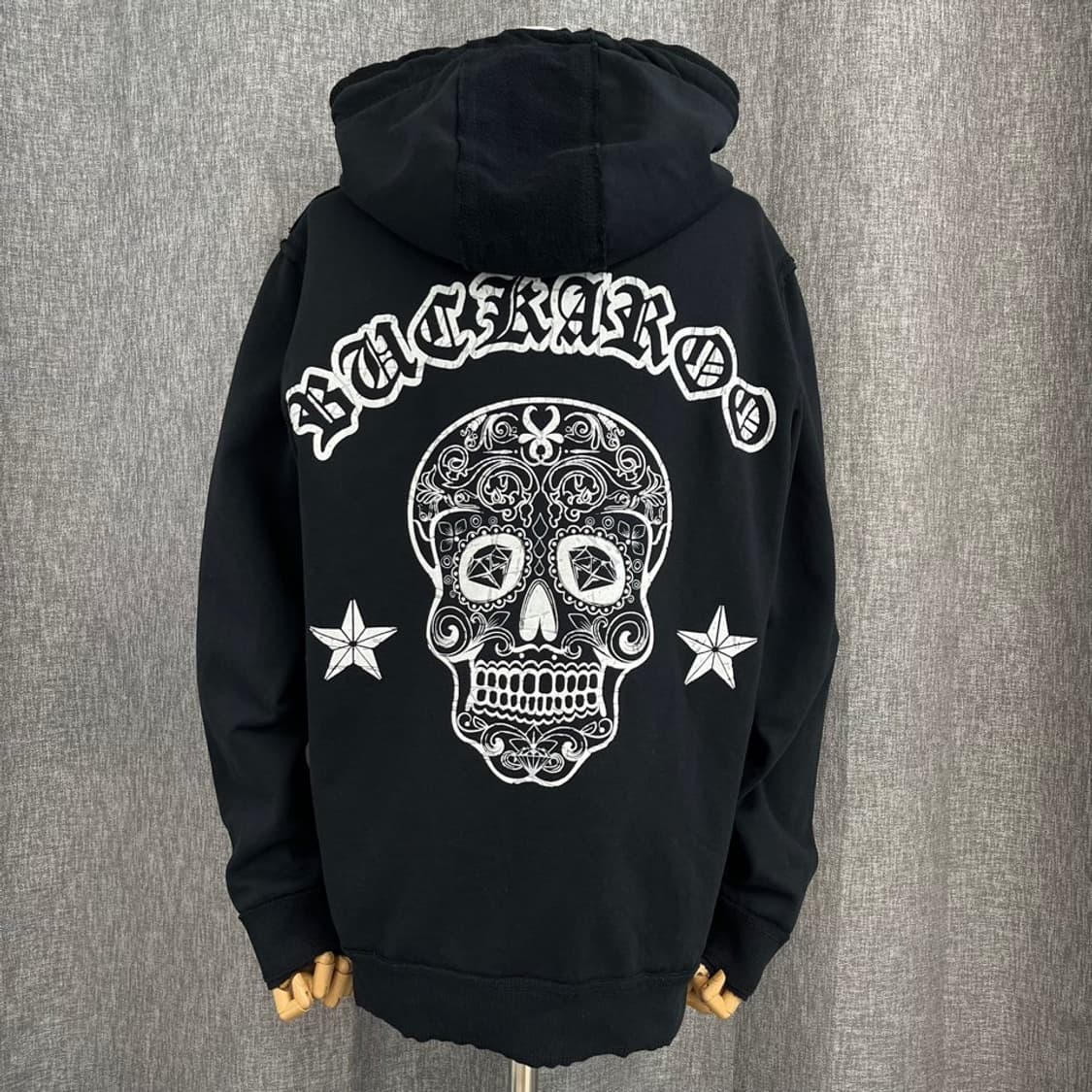 버카루 스컬 프린팅 후드 집업/#3585 상품이미지6