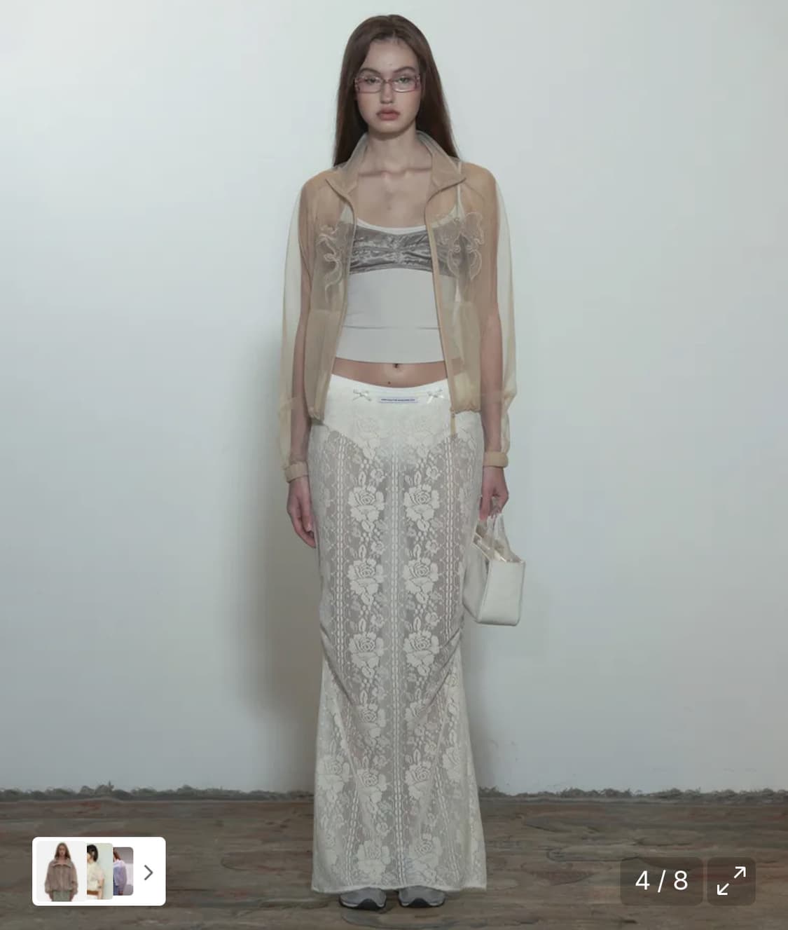 스컬프터 Mesh Sheer Zip-Up Jacket Skin xs 상품이미지3