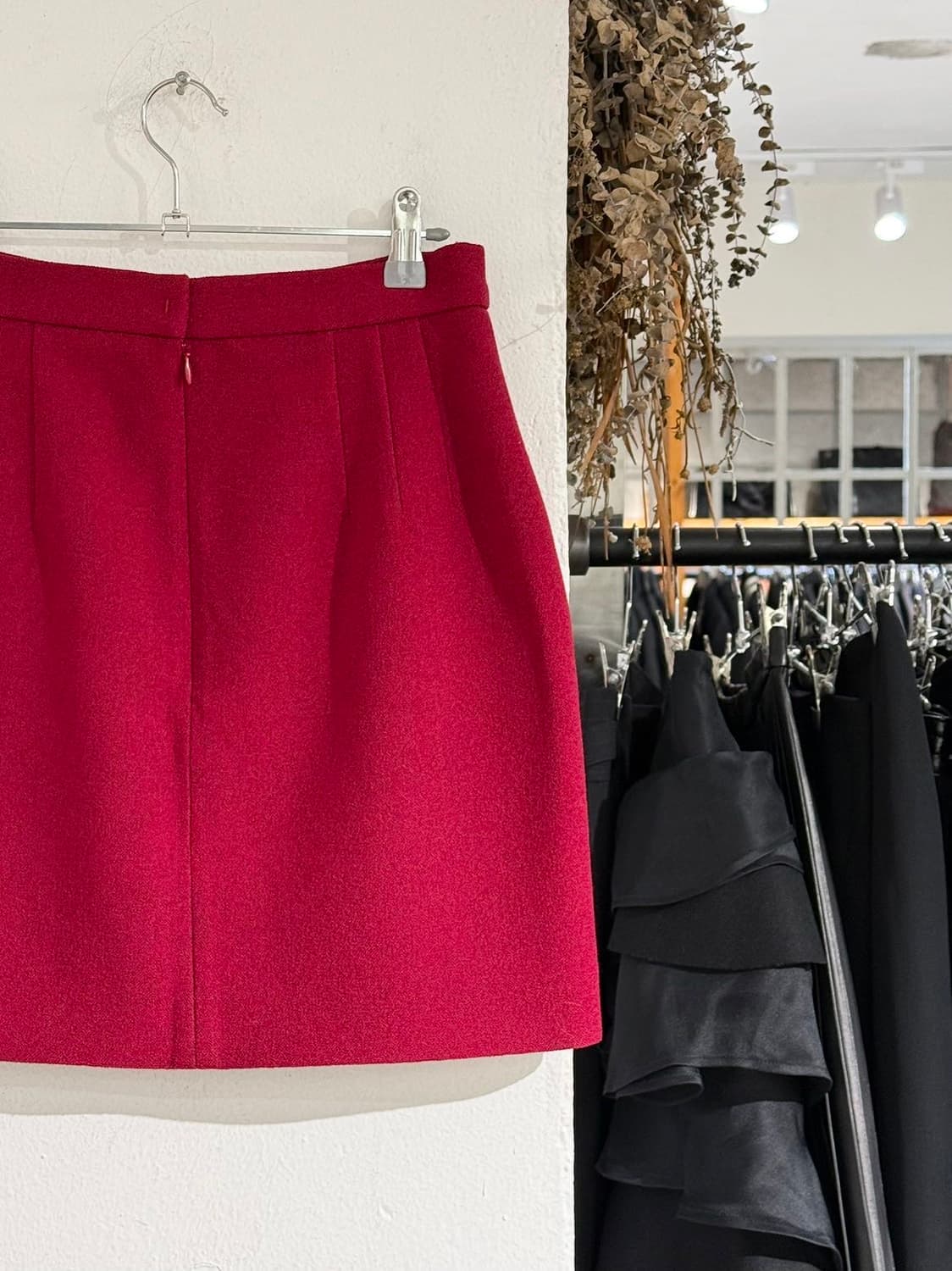 프라다 레드 라나버진울 미니 스커트 상품이미지6