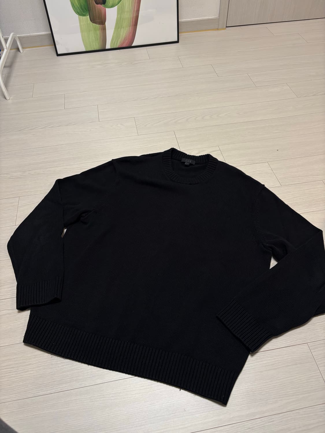 COS 코스 코튼 크루넥 스웨터 S(95-100) 상품이미지1