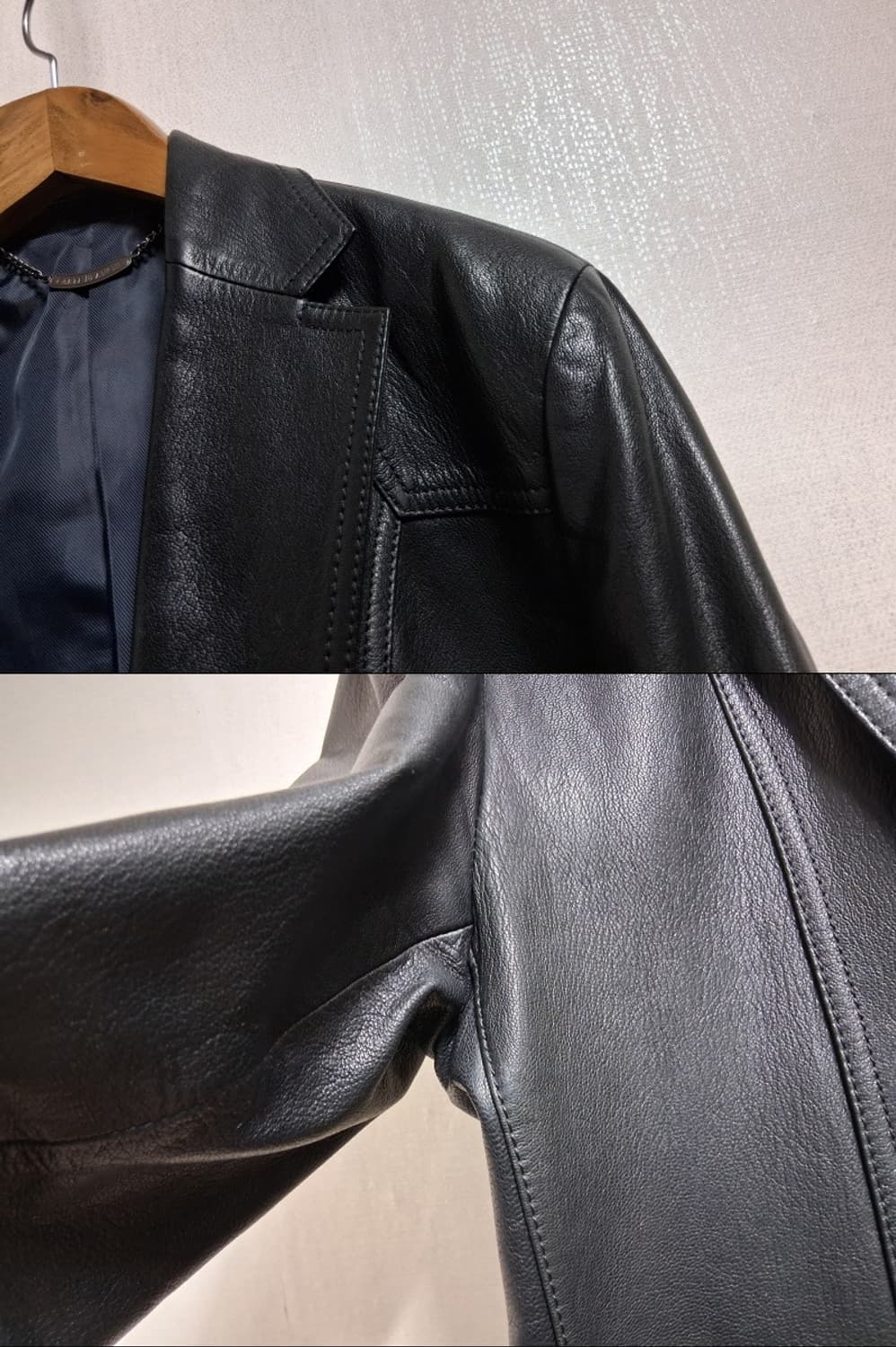 CARTE BLANSHE 산양 가죽쟈켓 남성 슬림100 L 상품이미지4