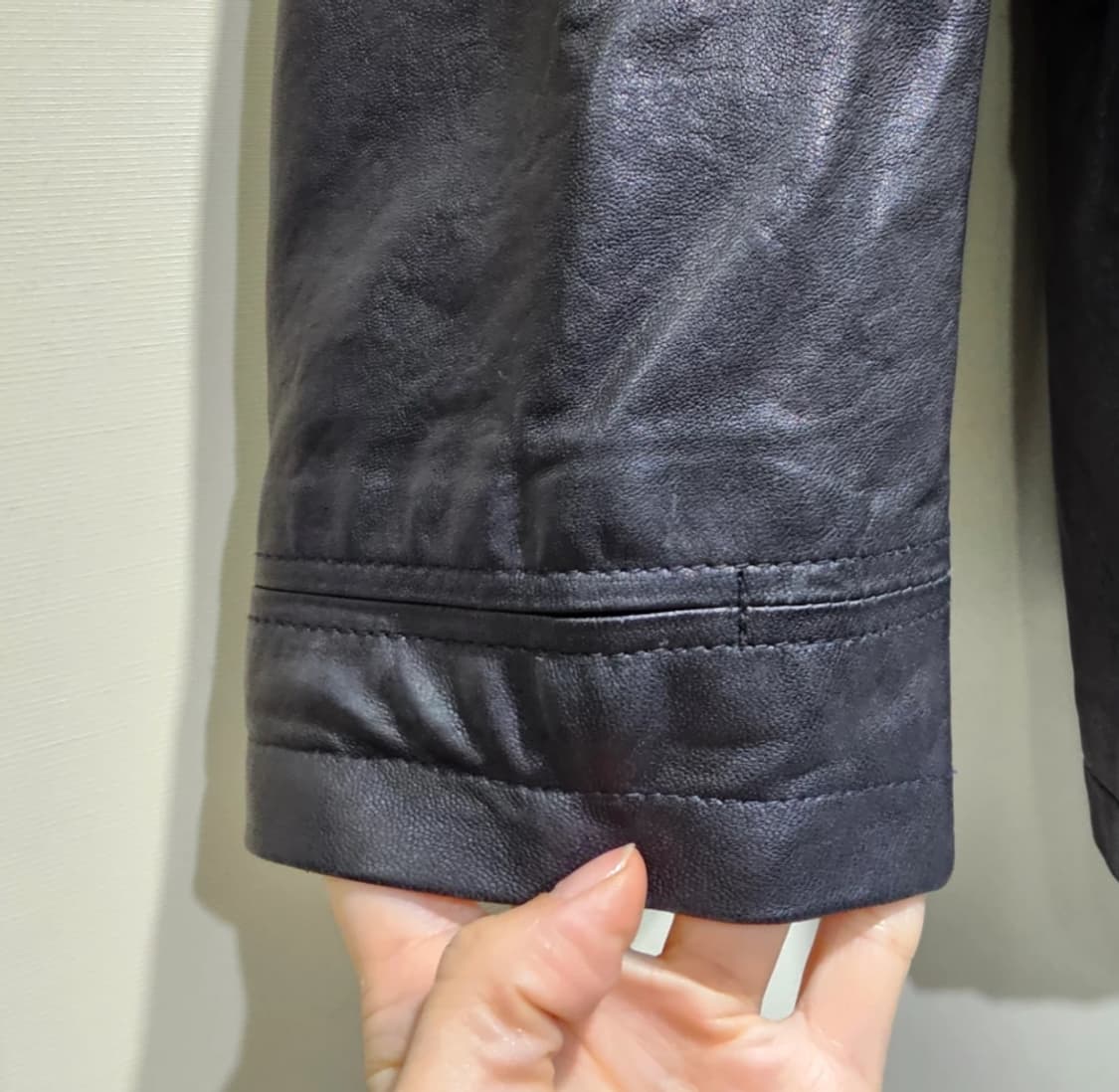 인터메조 블랙 가죽 자켓 100 상품이미지6