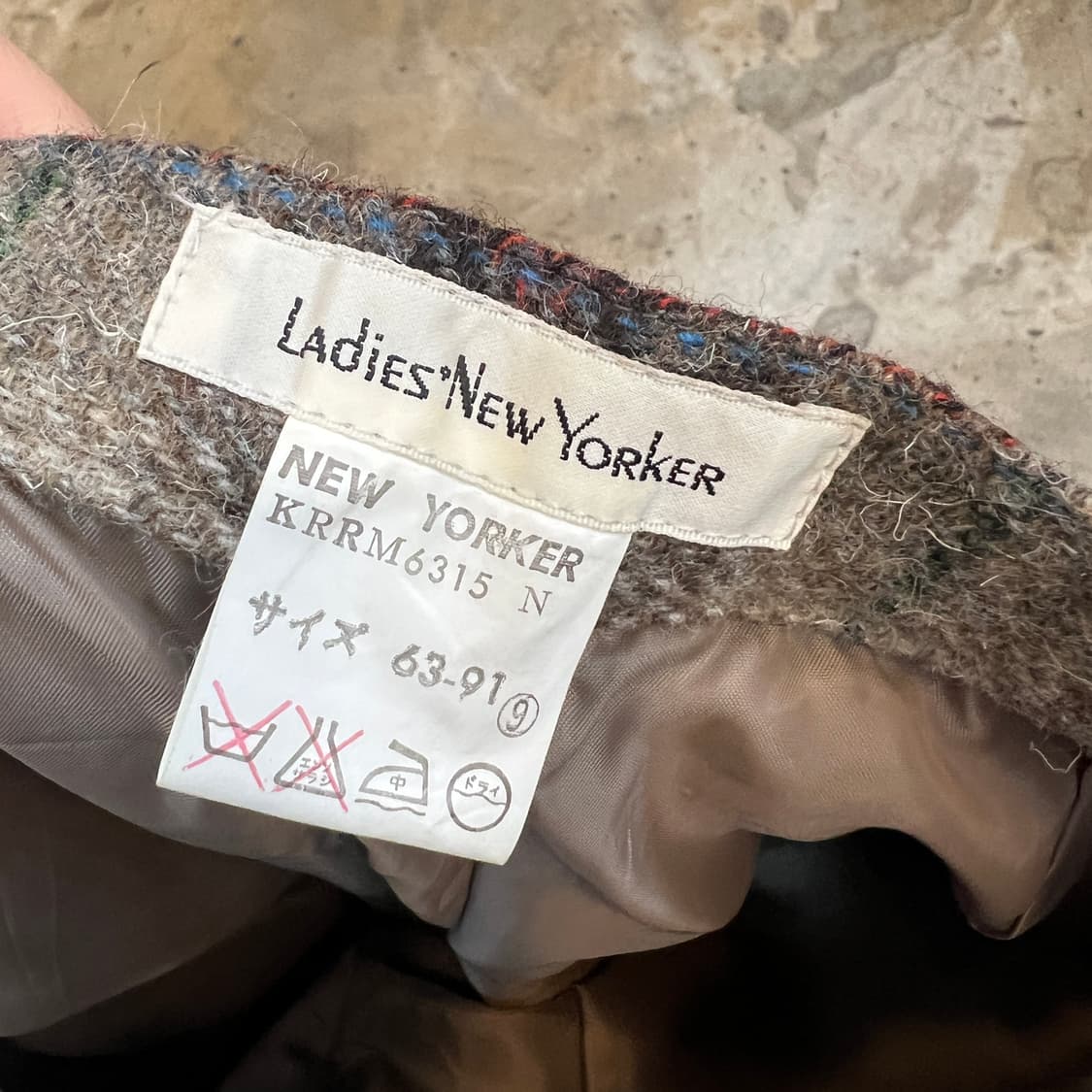 New yorker 체크 울 하이웨스트 팬츠 상품이미지8