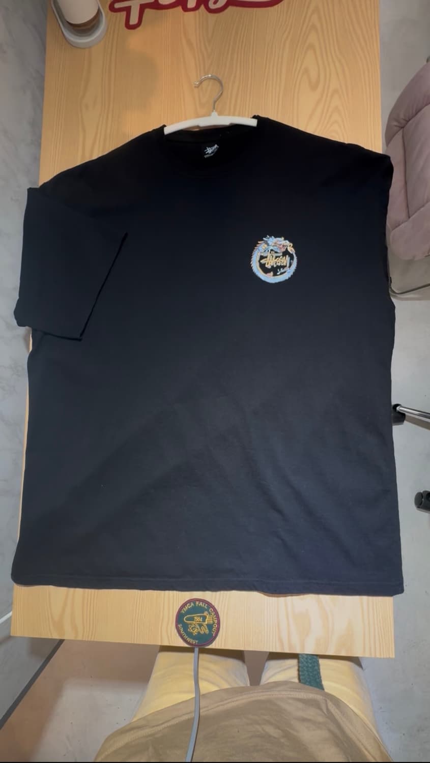 STUSSY 드래곤 서클 로고 반팔 티셔츠 (블랙) 상품이미지3