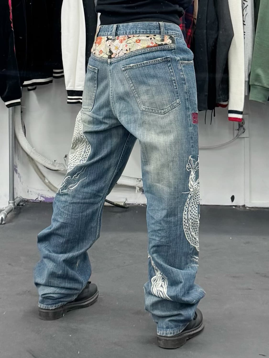 카라쿠리 타마시 오리엔탈 드래곤 데님팬츠 상품이미지5