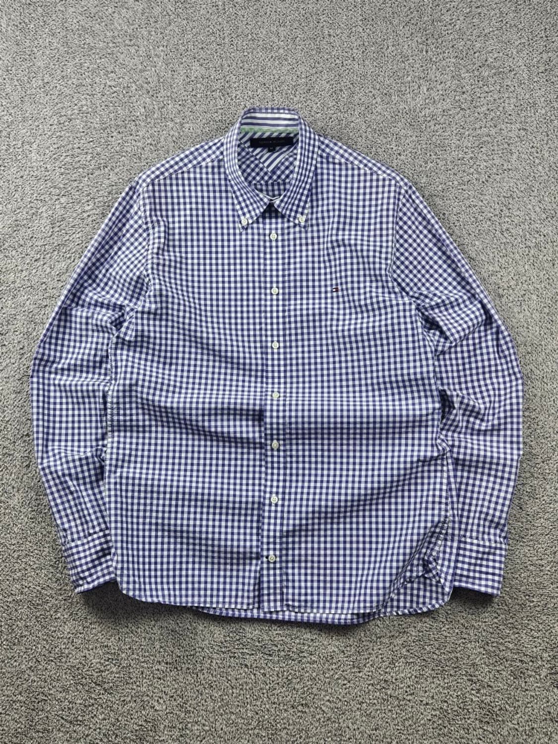 타미힐피거 깅엄 체크 패턴 셔츠 ( M ) / 11087 상품이미지1