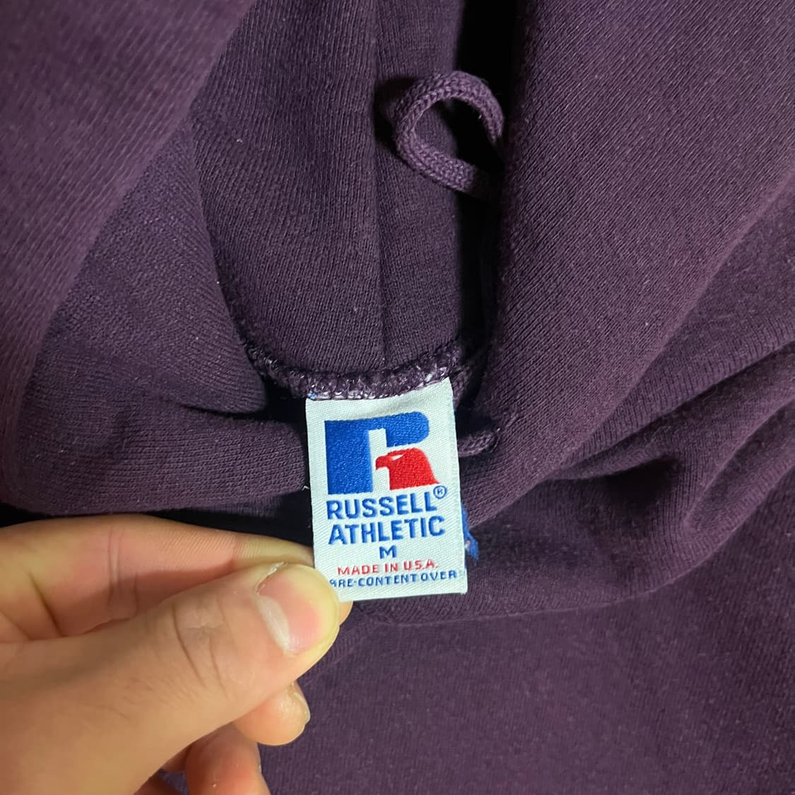 [M] 90s 빈티지 러셀 후드티 마젠타 상품이미지2